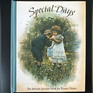 Vintage Antique Picture Pop-Up Book Special Day By Ernest Nister Tan Beige Green